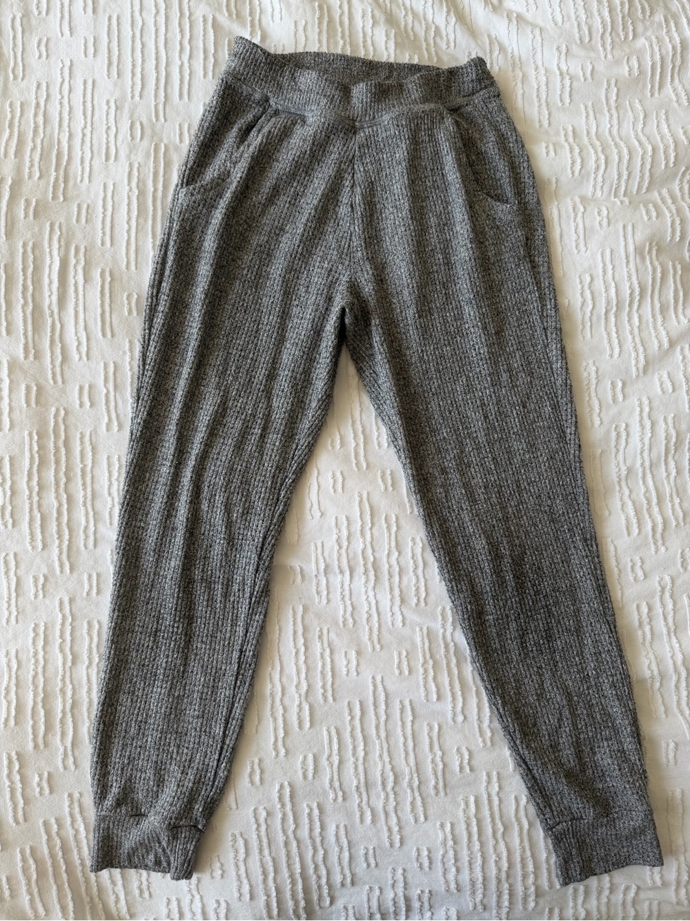 American Eagle Outfitters Charcoal Ribbed Knit Lounge Joggers